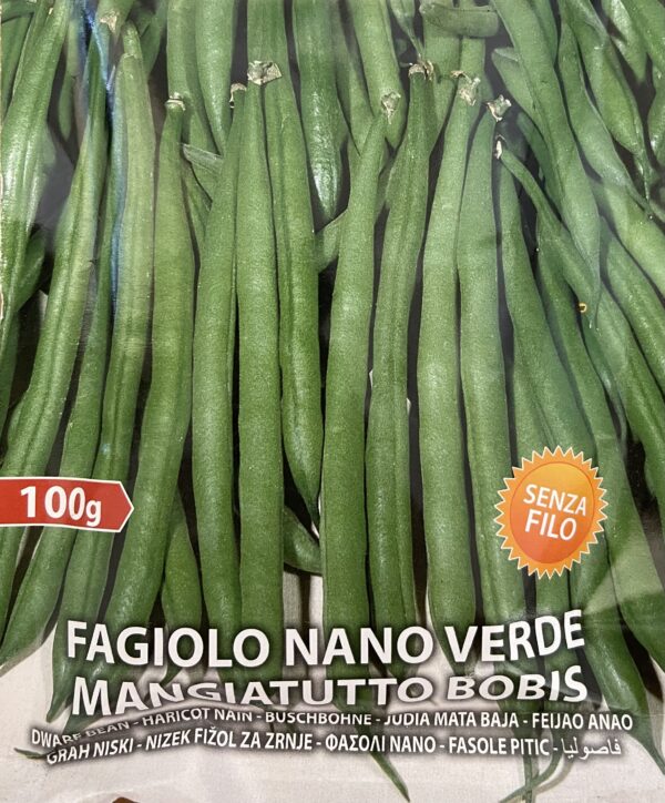 Semi Di Fagiolo Nano Verde Mangiatutto Bobis